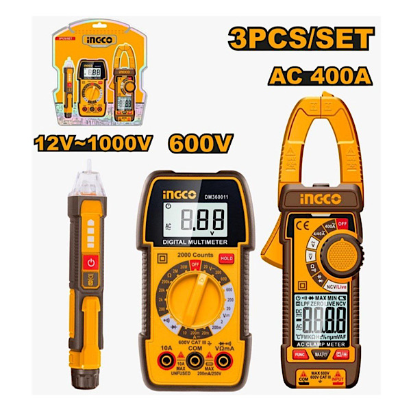 ست مولتی متر و فازمتر القایی و آمپرسنج دیجیتال اینکو DM3068
